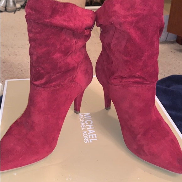 michael kors carey suede ankle boot